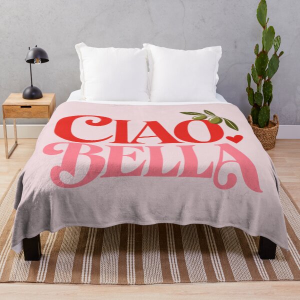 Item preview, Ciao Bella Two-Tone Typography with Olive Branch and Heart designed and sold by MetaModel Editions.