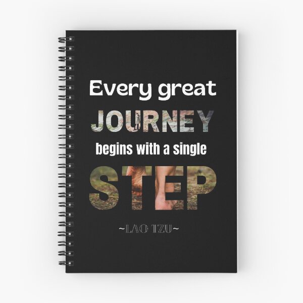 Item preview, Every Great Journey Begins With A Single Step Lao Tzu Quote Art designed and sold by Vibe-Vary.