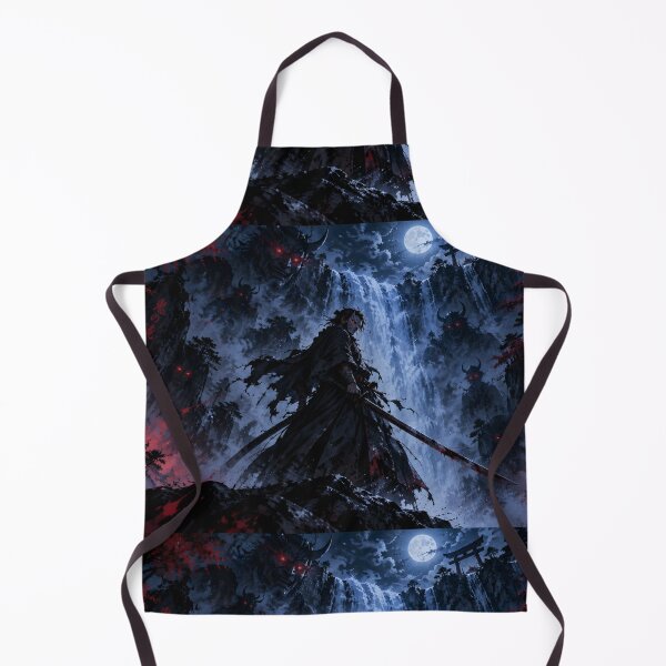 Item preview, Oni Demon Hunter Waterfall Anime Art T-Shirt – Dark Shonen Poster Print designed and sold by Fanverse Merchandise.