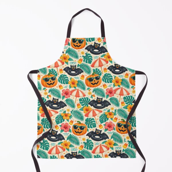 Item preview, Summerween Poolside Pumpkin Pattern – Retro Halloween Beach Print designed and sold by Fanverse Merchandise.