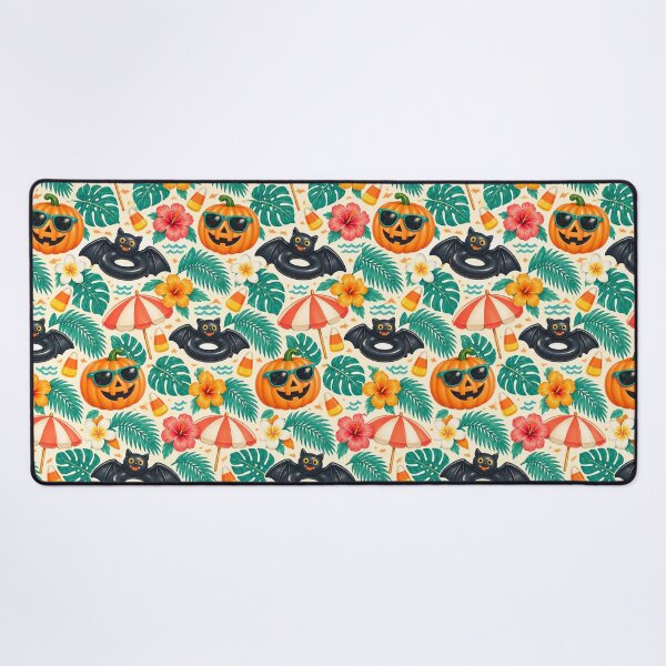 Item preview, Summerween Poolside Pumpkin Pattern – Retro Halloween Beach Print designed and sold by Fanverse Merchandise.