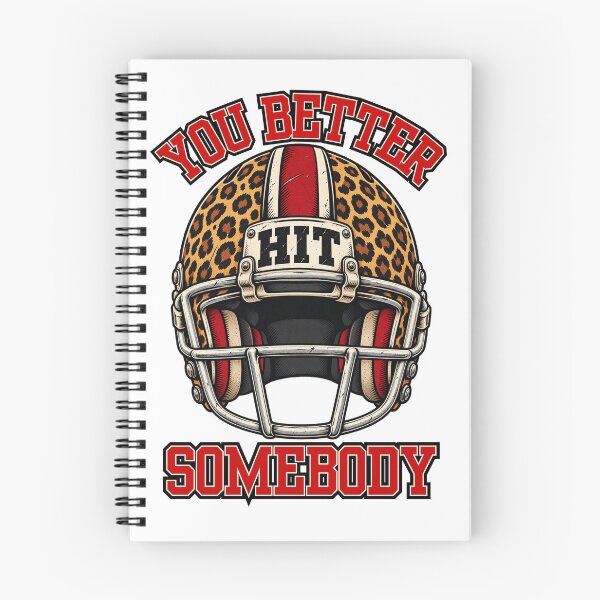 Item preview, You Better Hit Somebody Leopard Football Helmet designed and sold by GibasVisuals.