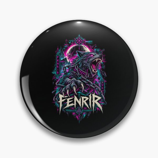 Artikelvorschau, Fenrir – Cyber-Glitch-Nordischer Wolf entworfen und verkauft von JupiterGlitchEmpire.