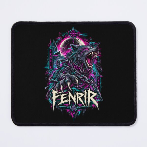 Item preview, Fenrir – Cyber Glitch Norse Wolf designed and sold by JupiterGlitchEmpire.