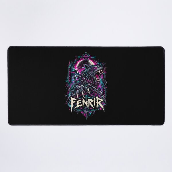 Item preview, Fenrir – Cyber Glitch Norse Wolf designed and sold by JupiterGlitchEmpire.