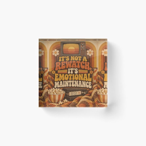 Item preview, It's Not A Rewatch, It's Emotional Maintenance T-Shirt – Funny TV Fan Quote designed and sold by Fanverse Merchandise.