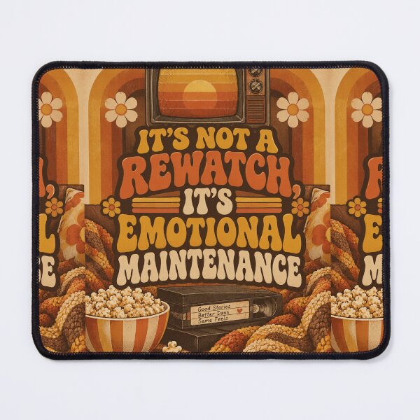 Item preview, It's Not A Rewatch, It's Emotional Maintenance T-Shirt – Funny TV Fan Quote designed and sold by Fanverse Merchandise.