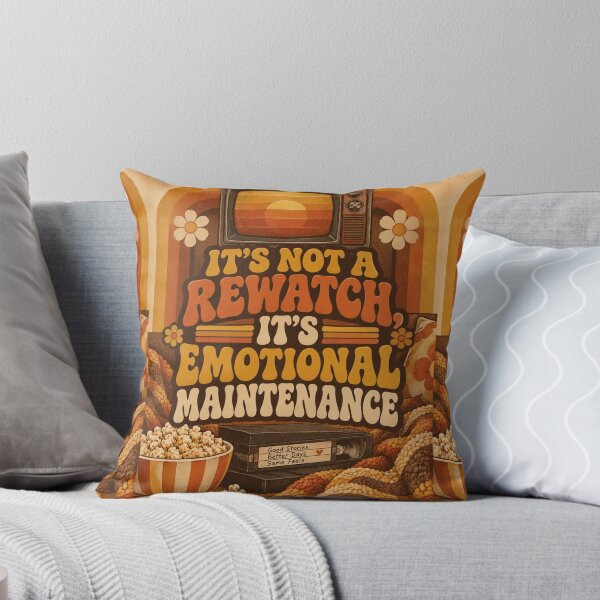 Item preview, It's Not A Rewatch, It's Emotional Maintenance T-Shirt – Funny TV Fan Quote designed and sold by Fanverse Merchandise.