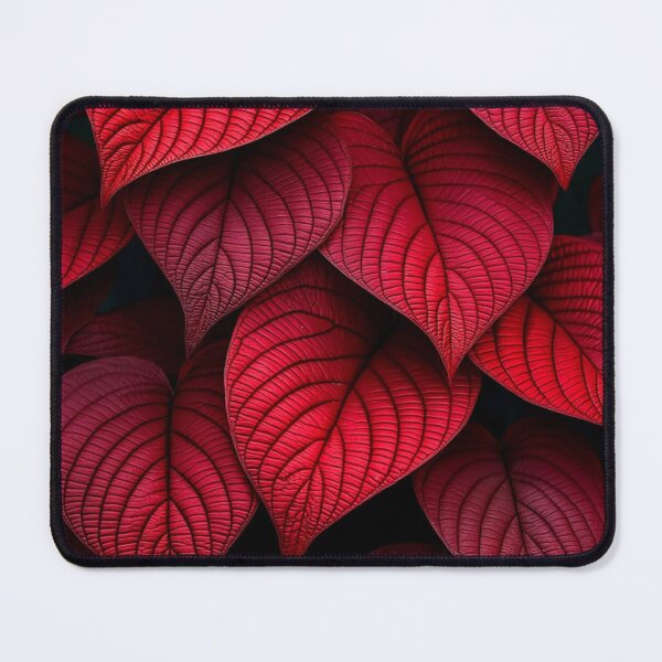 Item preview, Moody Deep Red Heart-Shaped Leaves — Dramatic Dark Botanical Texture designed and sold by LYAN-STORE.