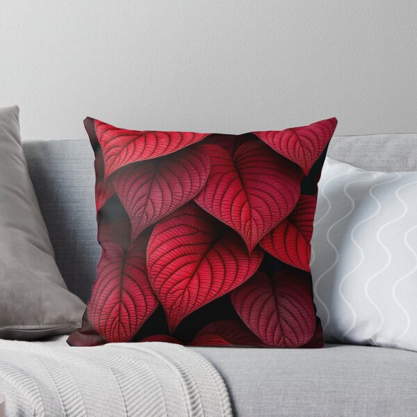 Item preview, Moody Deep Red Heart-Shaped Leaves — Dramatic Dark Botanical Texture designed and sold by LYAN-STORE.