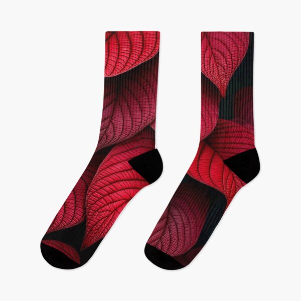 Item preview, Moody Deep Red Heart-Shaped Leaves — Dramatic Dark Botanical Texture designed and sold by LYAN-STORE.