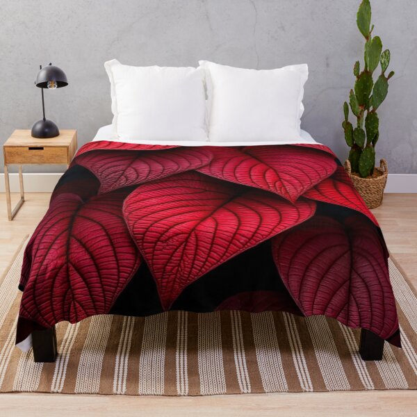 Item preview, Moody Deep Red Heart-Shaped Leaves — Dramatic Dark Botanical Texture designed and sold by LYAN-STORE.