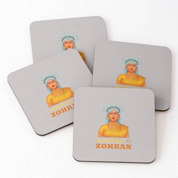 Item preview, Aunties For Zohran Statue Fusion Tee-74 designed and sold by ManuelBroer.
