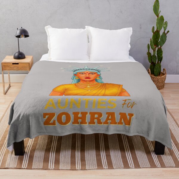 Item preview, Aunties For Zohran Statue Fusion Tee-74 designed and sold by ManuelBroer.