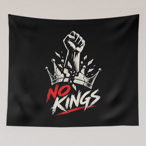 Item preview, No Kings American Flag Middle Finger Protest designed and sold by TEEJAMBOREE.