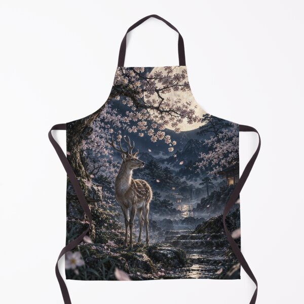 Item preview, Deer in Sakura Moon designed and sold by Silken moonlight .
