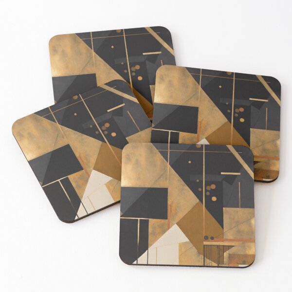 Artikelvorschau, Abstrakte geometrische Geometrie in Schwarz und Gold entworfen und verkauft von shelteredinside.