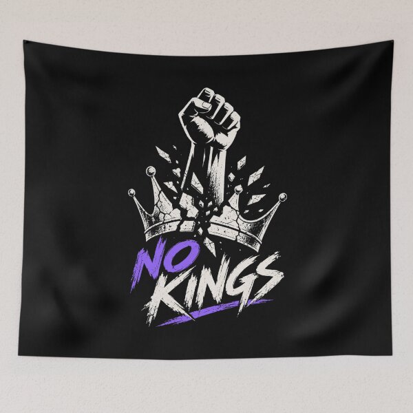 Item preview, No Kings American Flag Middle Finger Protest designed and sold by TEEJAMBOREE.