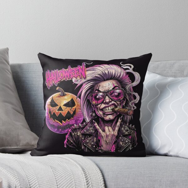 Item preview, Halloween Wicked Punk Horns Disco Pumpkin designed and sold by Voodoo Store Paranormal Collections.