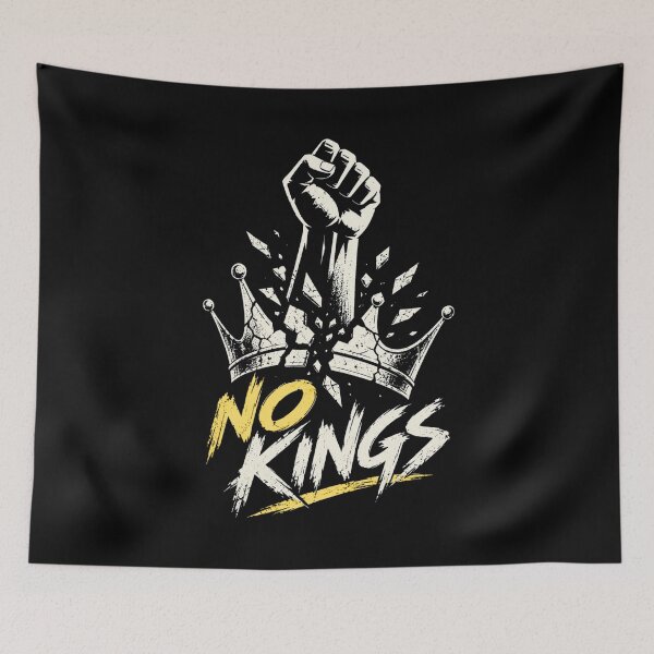 Item preview, No Kings American Flag Middle Finger Protest designed and sold by TEEJAMBOREE.