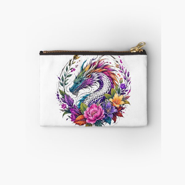 Item preview, Colorful Asian Dragon Floral Fantasy Dragon Lover designed and sold by gordonbwyashop.