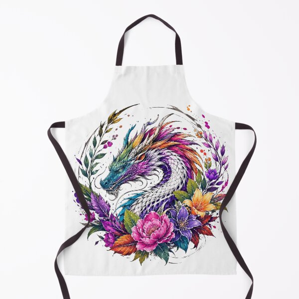 Item preview, Colorful Asian Dragon Floral Fantasy Dragon Lover designed and sold by gordonbwyashop.