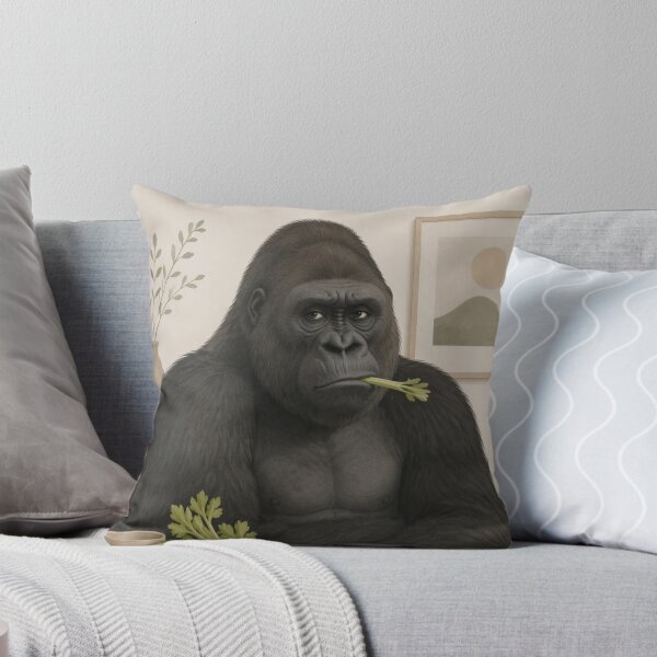 Item preview, Hygge Gorilla & Celery "DELICIOUS" Portrait designed and sold by NickWhittleArt.