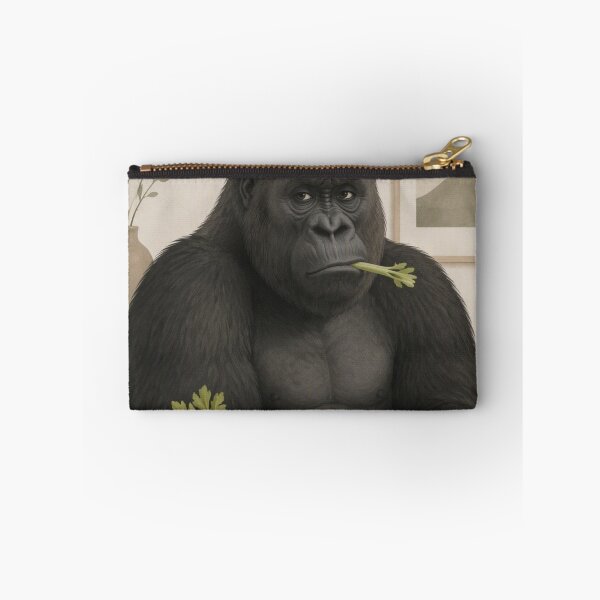 Item preview, Hygge Gorilla & Celery "DELICIOUS" Portrait designed and sold by NickWhittleArt.