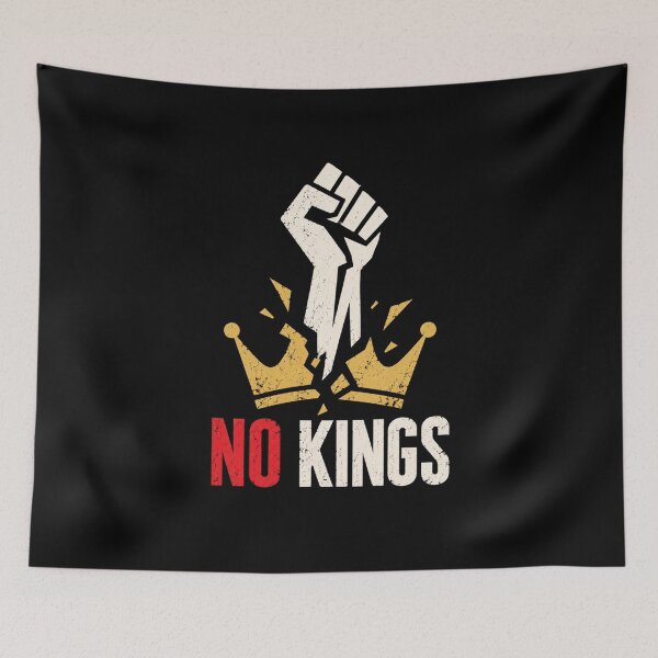 Item preview, No Kings American Flag Middle Finger Protest designed and sold by TEEJAMBOREE.