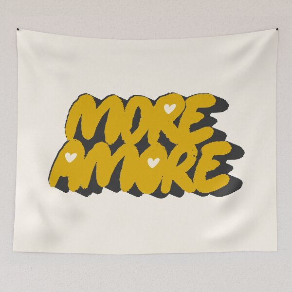 Item preview, More Amore Cute Retro Heart Typographic in 90s Grunge designed and sold by nineFlorals.