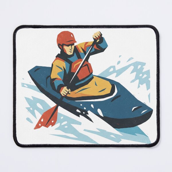 Item preview, Whitewater Kayaker Screenprint designed and sold by eduardoroa22.