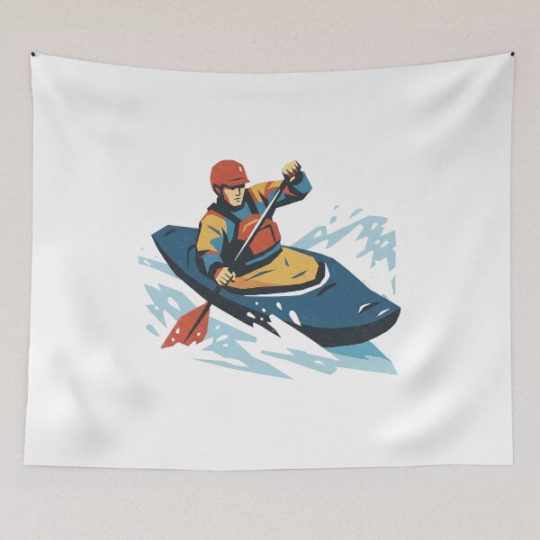 Item preview, Whitewater Kayaker Screenprint designed and sold by eduardoroa22.