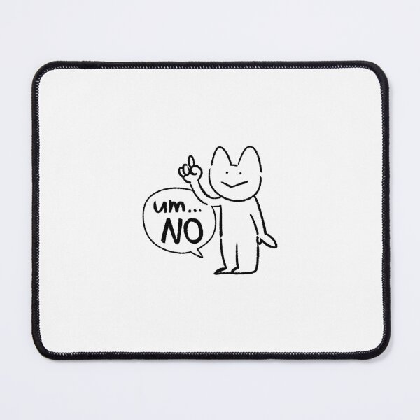 Item preview, Funny White Cat Sticker – “Um… No” Reaction Cat, Goofy Kawaii Meme designed and sold by lazydayz16.