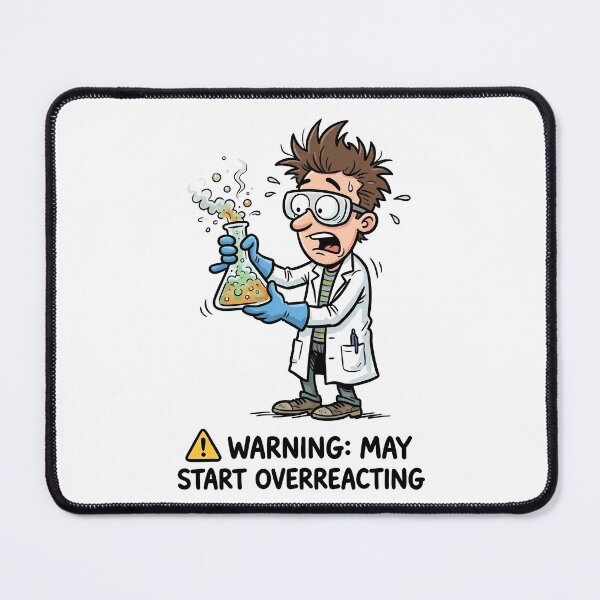 Item preview, Funny Chemistry Student Warning May Start Overreacting Science Pun designed and sold by Sekla-Studio.