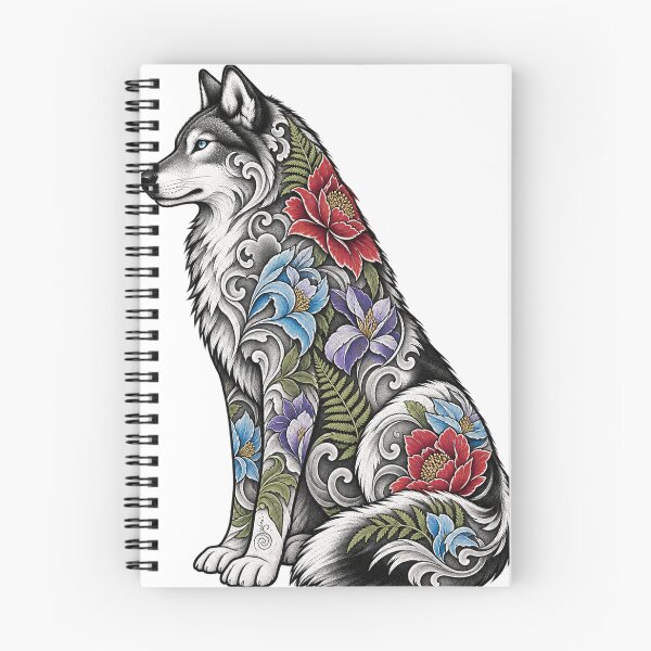 Item preview, Wolf's Floral Tattoo Fur designed and sold by LongIslandDesgn.