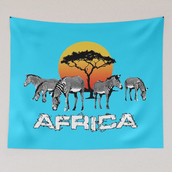 Item preview, Africa zebra's romantic sunset designed and sold by Helen-Storm.