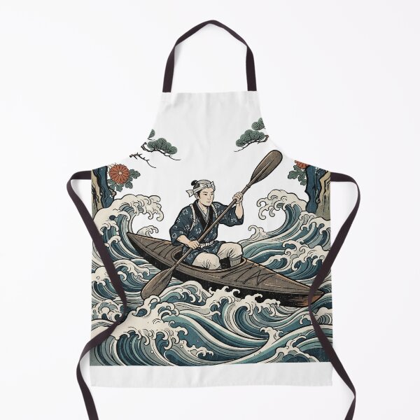 Item preview, Ukiyo-e Kayaker Riding The Waves designed and sold by eduardoroa22.