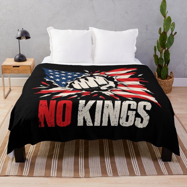 Item preview, No Kings American Flag Middle Finger Protest designed and sold by TEEJAMBOREE.