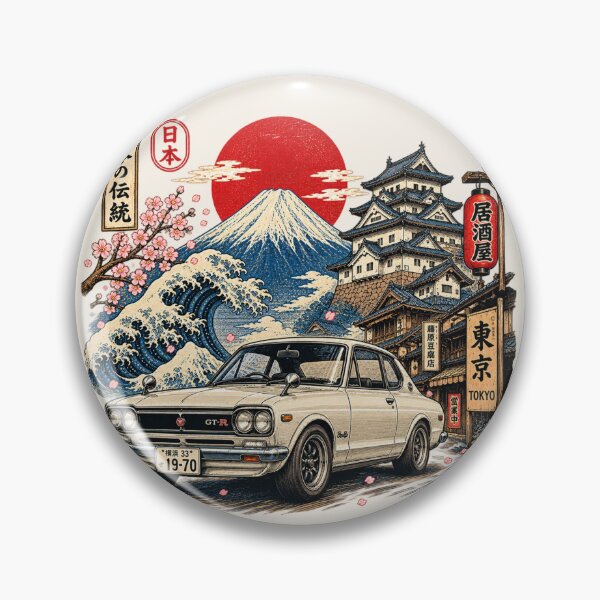 Item preview, Classic JDM Hakosuka GT-R Japan Vintage Ukiyo-e Art designed and sold by lungpleecha.