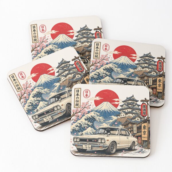 Item preview, Classic JDM Hakosuka GT-R Japan Vintage Ukiyo-e Art designed and sold by lungpleecha.