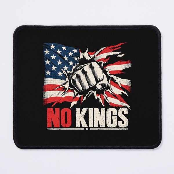 Item preview, No Kings American Flag Middle Finger Protest designed and sold by TEEJAMBOREE.