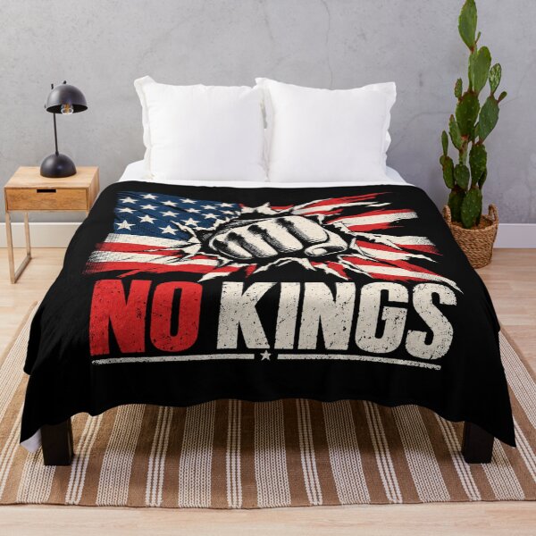 Item preview, No Kings American Flag Middle Finger Protest designed and sold by TEEJAMBOREE.