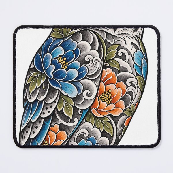 Item preview, FloraOwl Tattoo Style designed and sold by LongIslandDesgn.