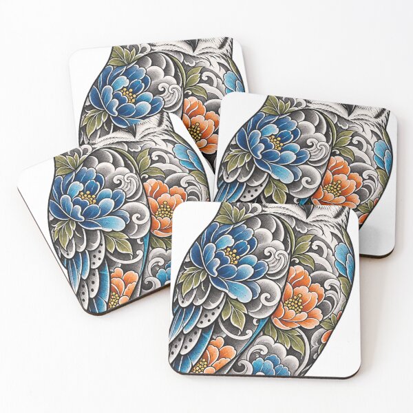 Item preview, FloraOwl Tattoo Style designed and sold by LongIslandDesgn.