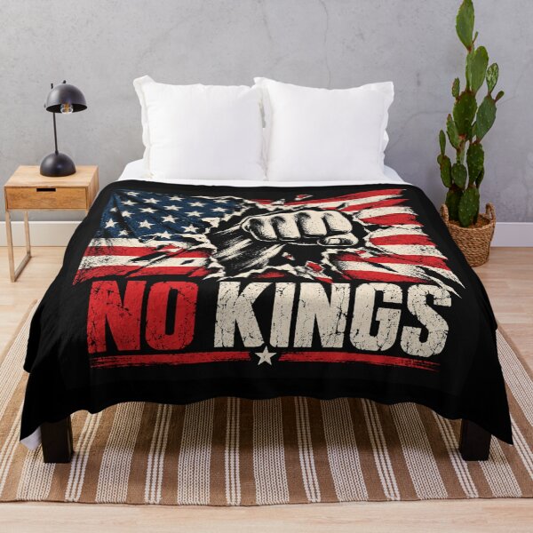 Item preview, No Kings American Flag Middle Finger Protest designed and sold by TEEJAMBOREE.