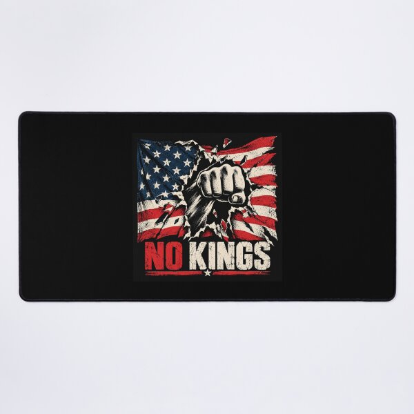Item preview, No Kings American Flag Middle Finger Protest designed and sold by TEEJAMBOREE.