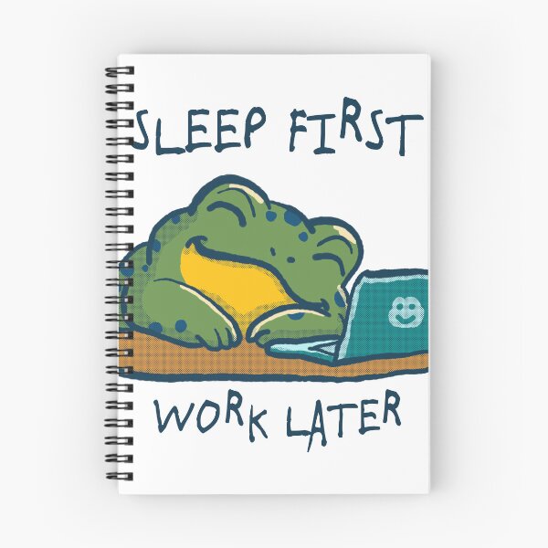 Item preview, Sleepy Frog with Laptop designed and sold by benyrhmt.