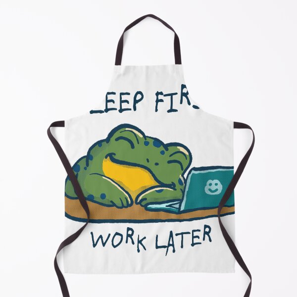 Item preview, Sleepy Frog with Laptop designed and sold by benyrhmt.