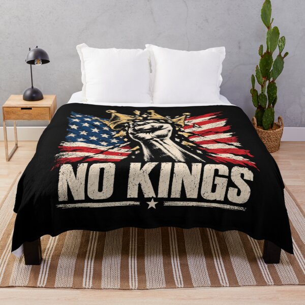 Item preview, No Kings American Flag Middle Finger Protest designed and sold by TEEJAMBOREE.