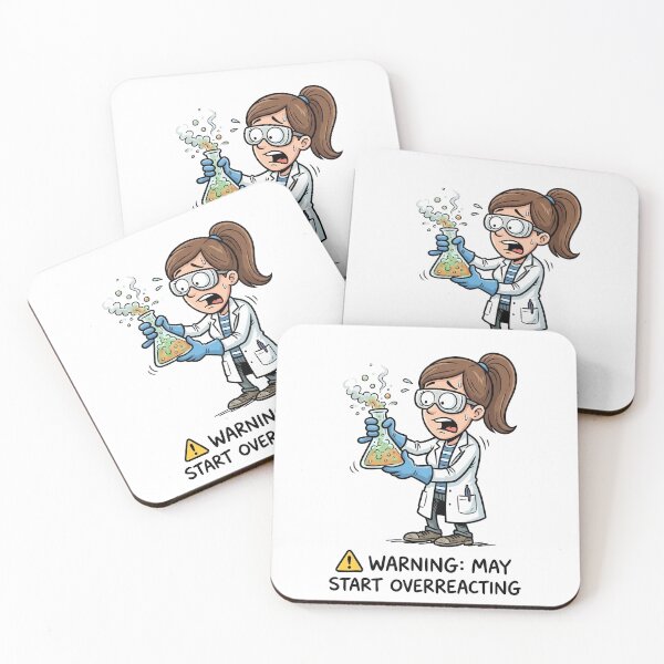 Item preview, Funny Chemistry Girl Warning May Start Overreacting Science Pun designed and sold by Sekla-Studio.